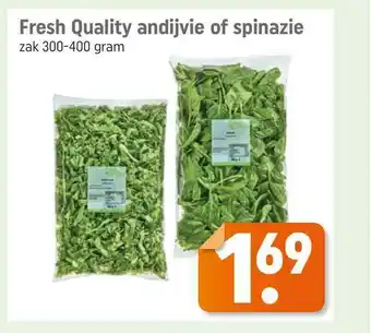 Lekker Makkelijk Fresh quality andijvie of spinazie 300-400 gram aanbieding