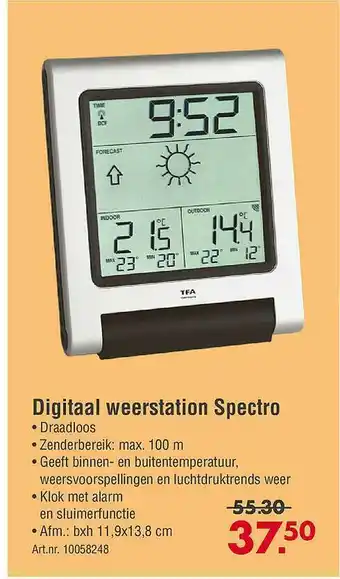 Enorm Digitaal weerstation spectro aanbieding