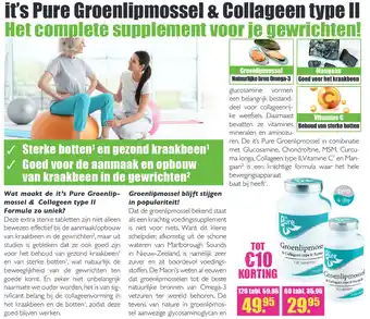 Gezond & Wel it's pure groenlipmossel & collageen type l| aanbieding