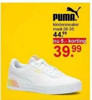 Scapino Puma kindersneaker aanbieding