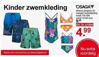 Scapino Osaga diverse jongens en meisjes zwemkleding aanbieding