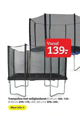 Boerenbond Trampoline met veiligheidsnet aanbieding