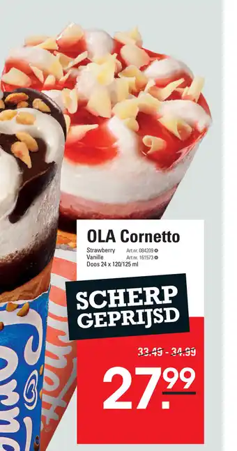 Sligro Ola Cornetto Vanille doos 24x120/125 ml aanbieding