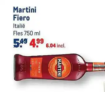 Makro Martini fiero italië 750 ml aanbieding