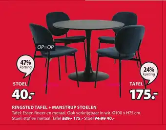 Jysk Ringsted Tafel 100 x H75 cm aanbieding