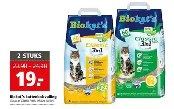 Welkoop Biokat's kattenbakvulling aanbieding