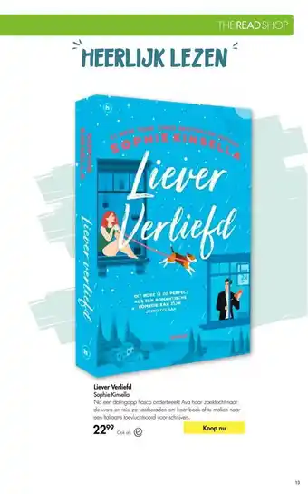 The Read Shop Liever verlief - sophie kinsella aanbieding