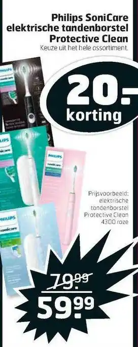 Trekpleister Philips sonicare elektrische tandenborstel protective clean aanbieding