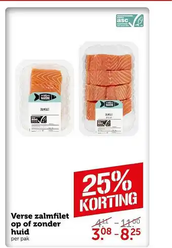 Coop Verse Zalmfilet Op Of Zonder Huid aanbieding