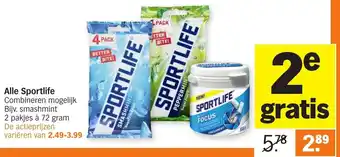 Albert Heijn Sportlife 2*72g aanbieding