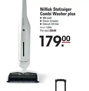 Sligro Nilfisk stofzuiger combi washer plus aanbieding