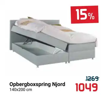 Beddenreus Opbergboxspring Njord aanbieding