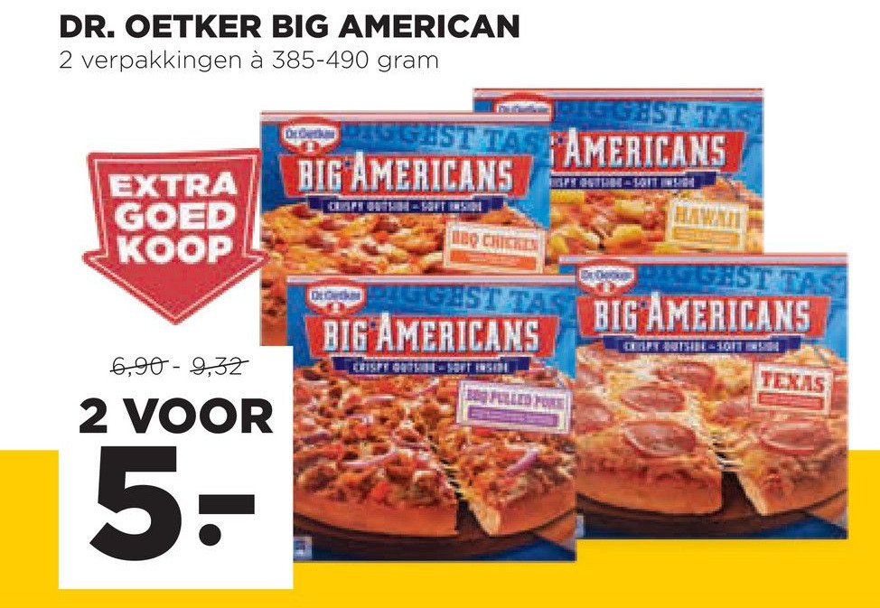 Dr. Oetker Big American aanbieding bij Jumbo Dr. Oetker Big American aanbieding bij Jumbo