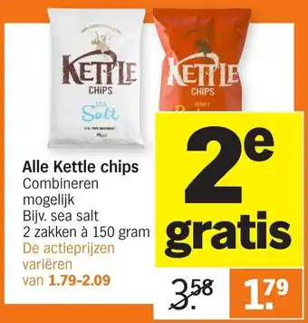 Albert Heijn Kettle chips 2*150g aanbieding