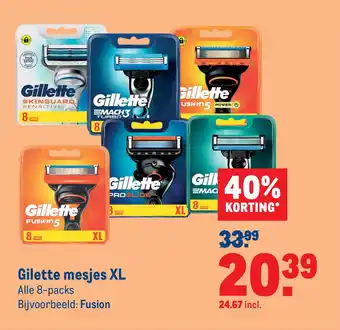 Makro Gilette mesjes XL aanbieding