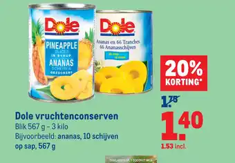 Makro Dole vruchtenconserven aanbieding