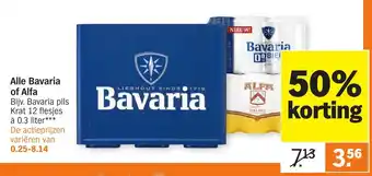 Albert Heijn Bavaria of Alfa 12*330ml aanbieding