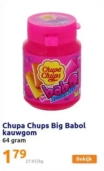 Action Chupa Chups Big Babol Kauwgom aanbieding