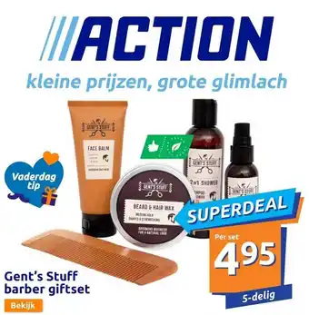 Action Gent's Stuff Barber Giftset aanbieding