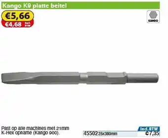 Toolstation Kango K9 Platte Beitel aanbieding