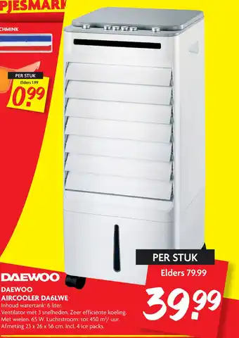 Dekamarkt Daewoo aircooler da6lwe aanbieding