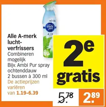 Albert Heijn All A-merk luchtverfrissers 2*300g aanbieding