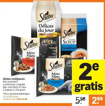 Albert Heijn Sheba multipacks 2*340g aanbieding