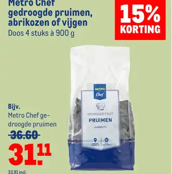 Makro Metro Chef gedroogde pruimen, abrikozen of vijgen 900g aanbieding