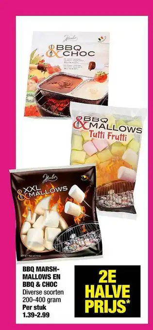 Big Bazar Bbq marshmallows en bbq & choc 200-400 gram aanbieding