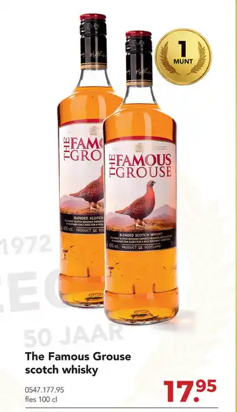 Zegro The Famous Grouse scotch whisky 100 cl aanbieding