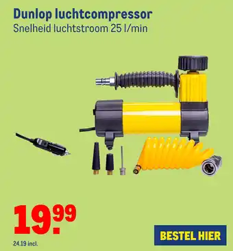 Makro Dunlop luchtcompressor aanbieding