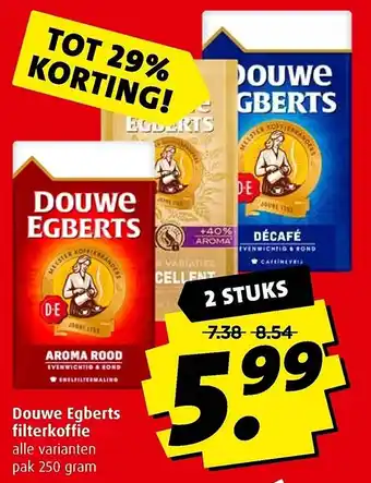 Boni Douwe Egberts filterkoffie aanbieding