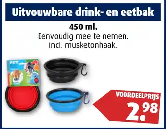 Huisdier Voordeelshop Uitvouwbare drink- en eetbak aanbieding