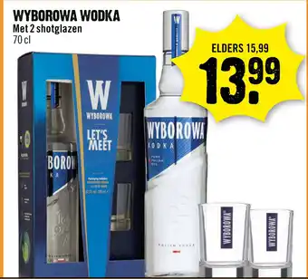 Dirck 3 Wyborowa Vodka Met 2 shotglazen 70 cl aanbieding