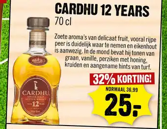 Dirck 3 Cardhu Single Malt 12 Years Whisky 70 cl aanbieding