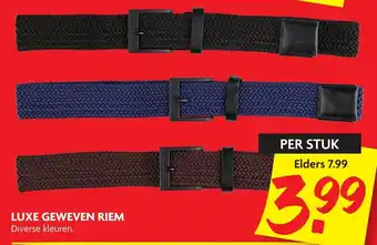 Dekamarkt Luxe geweven riem aanbieding