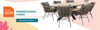 Van der Garde tuinmeubelen Margriet/Edison Tuinset aanbieding