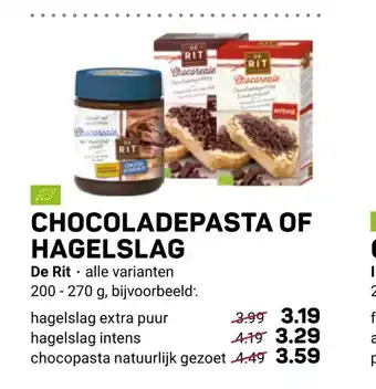 Ekoplaza De Rit Chocoladepasta Of Hagelslag aanbieding