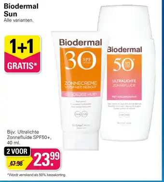 De Online Drogist Biodermal sun aanbieding