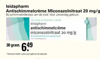 De Online Drogist Leidapharm antischimmelcreme miconazolnitraat 20 mg/g 30g aanbieding