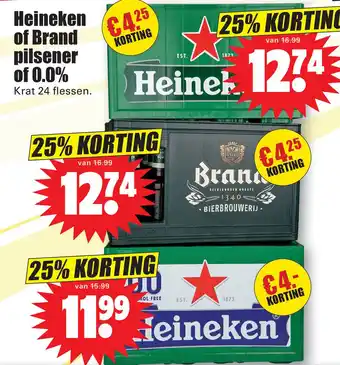 Dirk Heineken of Brand pilsener of 0.0% aanbieding