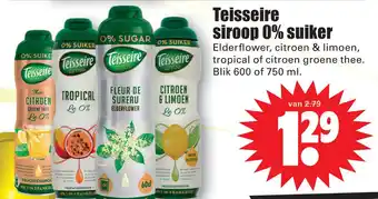 Dirk Teisseire siroop 0% suiker aanbieding