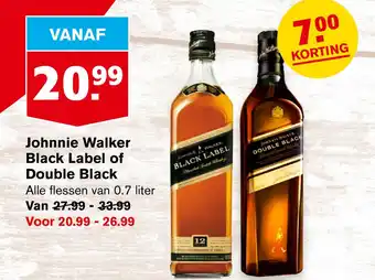 Hoogvliet Johnnie Walker Black Label of Double Black aanbieding