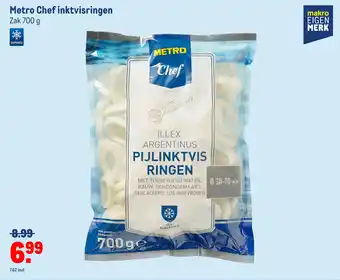 Makro Metro Chef inktvisringen Zak 700 g aanbieding