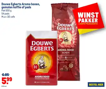 Makro Douwe Egberts Aroma bonen, gemalen koffie of pads aanbieding