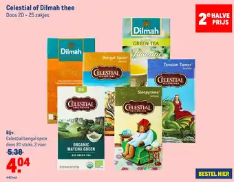 Makro Celestial of Dilmah thee Doos 20-25 zakjes aanbieding