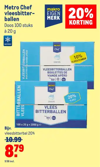 Makro Metro Chef vleesbitter- ballen aanbieding