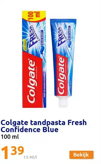 Action Colgate tandpasta Fresh Confidence Blue aanbieding