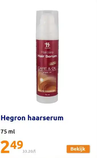 Action Hegron haarserum aanbieding