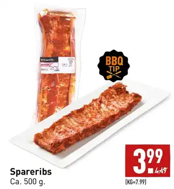 ALDI Spareribs 500g aanbieding